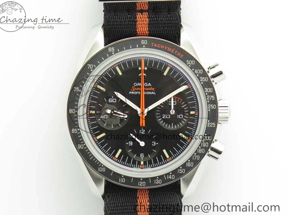 0325 Speedmaster Speedy Tuesday 2 ‘Ultraman’ OMF Best Edition on Nato Strap Manual Winding Chrono Movement Trendy 7991
